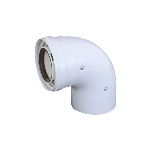 Cot coaxial 90° 60/100 pt. centr. condens 3318075