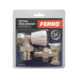 Set robinet radiator coltar tur+retur 1/2"  ZGB02 FERRO