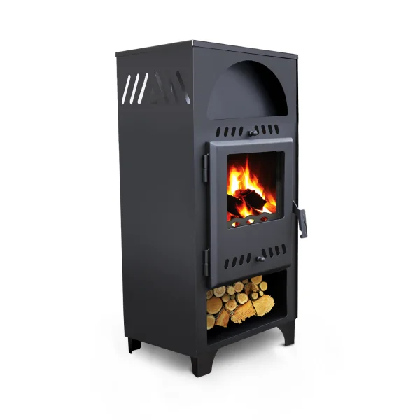 Semineu KALDE uscat PATRAT 7kW, negru-image1